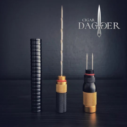 The 4 in 1 Industrial Cigar Dagger draw tool with double prong nubber